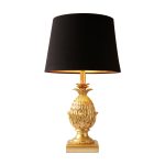 Pineapple Table Lamp Gold With Shade