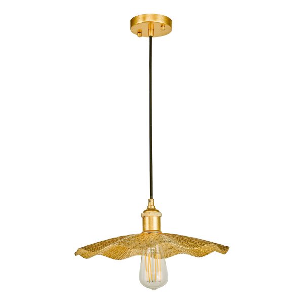 Piper 1 Light Single Pendant Gold Leaf - Image 2