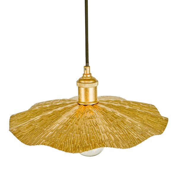 Piper 1 Light Single Pendant Gold Leaf - Image 5