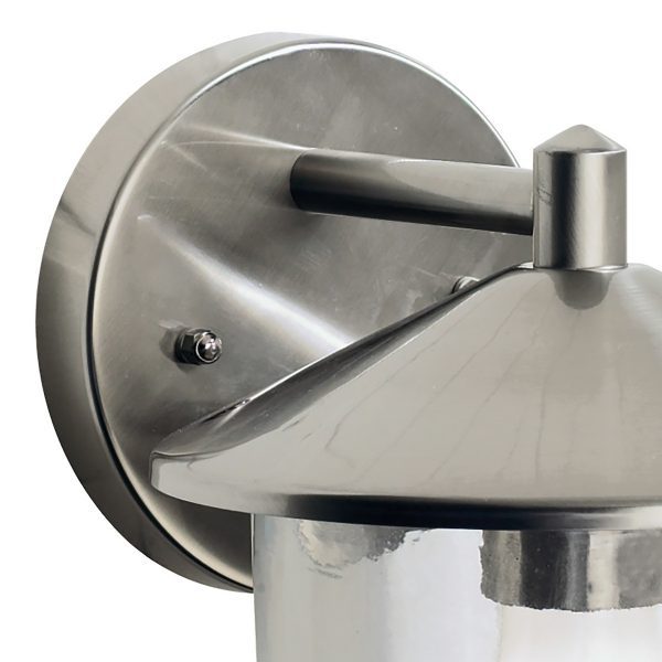 Poole Outdoor Wall Light Stainless Steel Glass IP44 - Image 2