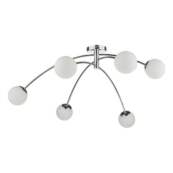 Puglia 6lt Semi Flush Polished Chrome Opal Glass - Image 2