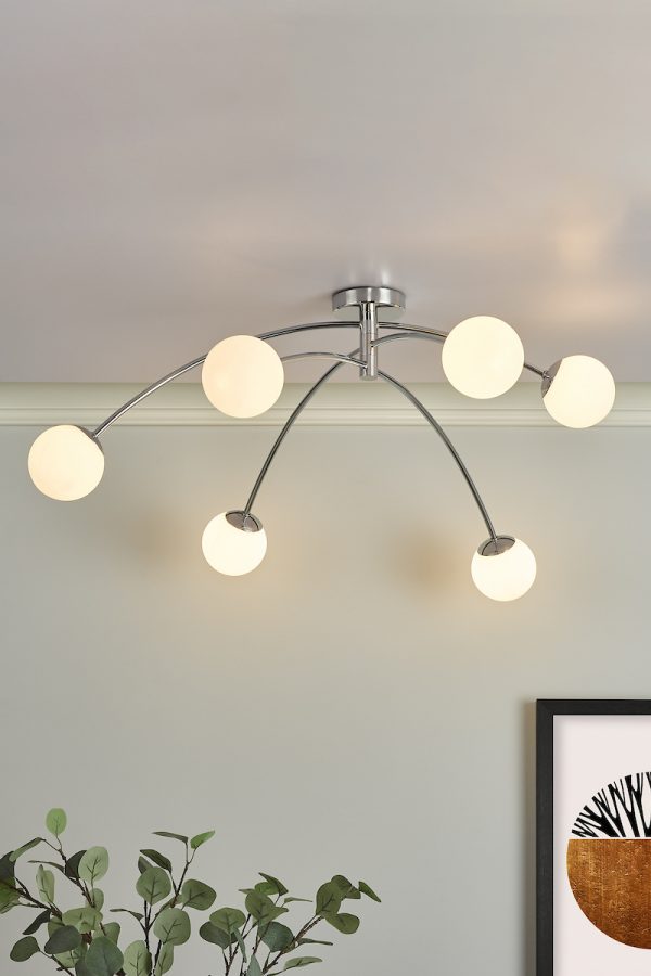 Puglia 6lt Semi Flush Polished Chrome Opal Glass - Image 6