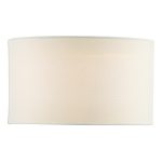 Pyramid White Linen Drum Shade 35cm