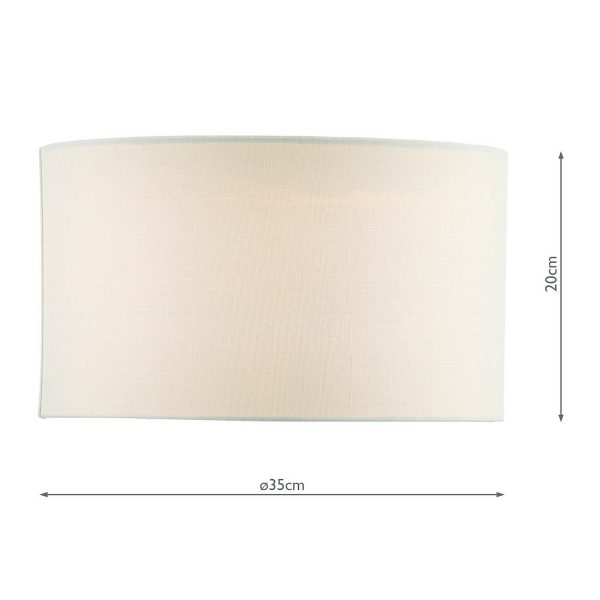 Pyramid White Linen Drum Shade 35cm - Image 3