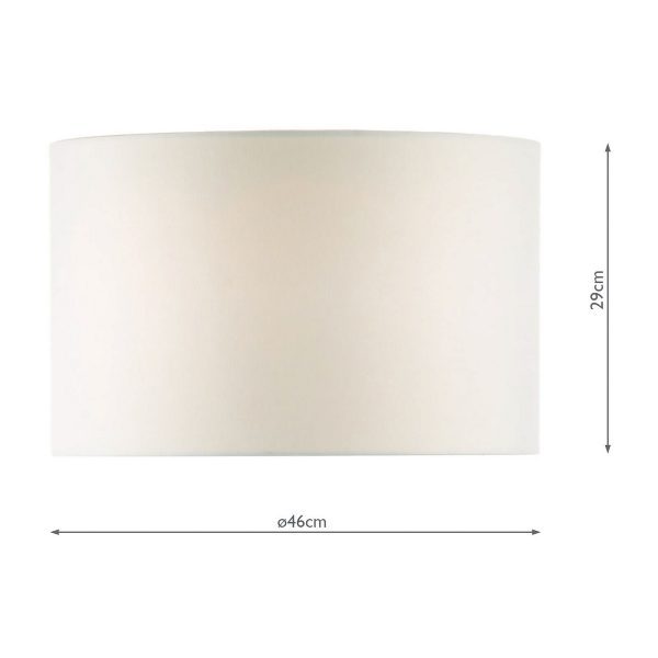 Pyramid White Linen Drum Shade 46cm - Image 2