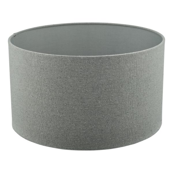 Pyramid Grey Linen Drum Shade 46cm