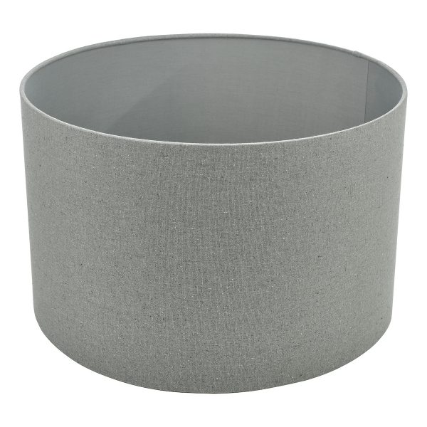 Pyramid Grey Linen Drum Shade 46cm - Image 2