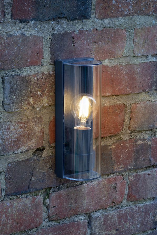 Quenby Outdoor Wall Light Matt Grey Acrylic IP65 - Image 3