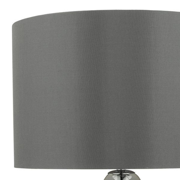 Quinn Table Lamp Smoked Glass With Shade - Image 3