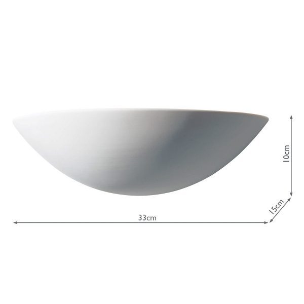 Radius Ceramic Wall Washer White Unglazed - Image 4