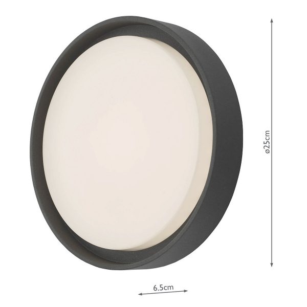 Ralph Large Outdoor Wall Light Anthracite IP65 LED - Image 4
