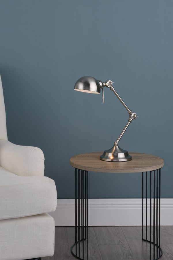Ranger Task Table Lamp Satin Chrome - Image 4