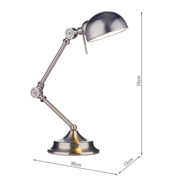 Ranger Task Table Lamp Satin Chrome - Image 6