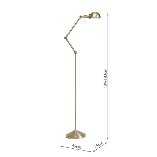 Ranger Floor Lamp Antique Brass - Image 9