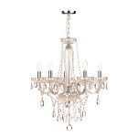 Raphael 5 Light Chandelier Champagne Crystal