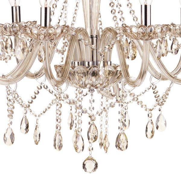Raphael 8 Light Chandelier Champagne Crystal - Image 5