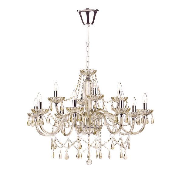 Raphael 12 Light Chandelier Champagne Crystal
