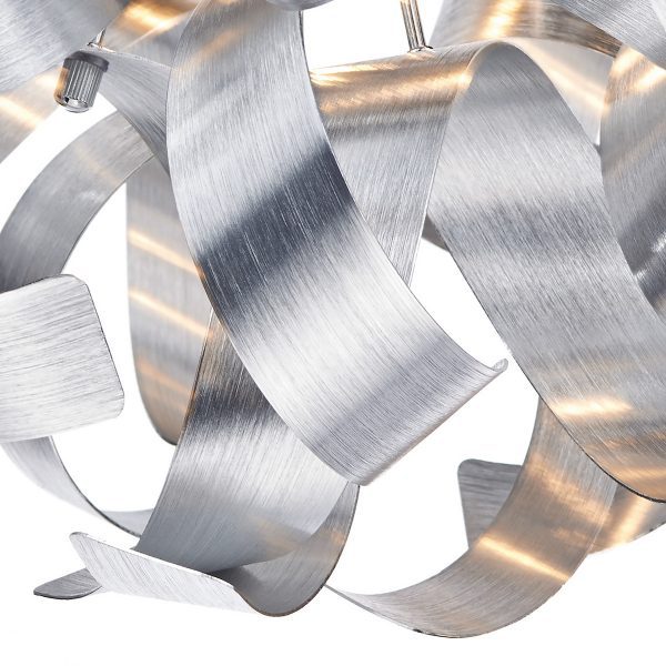Rawley 4 Light Flush Brushed Aluminium 40cm - Image 4