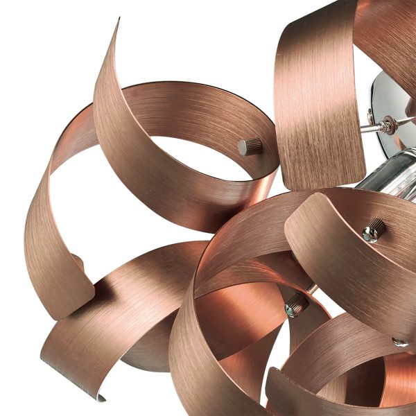 Rawley 4 Light Flush Brushed Copper 40cm - Image 4