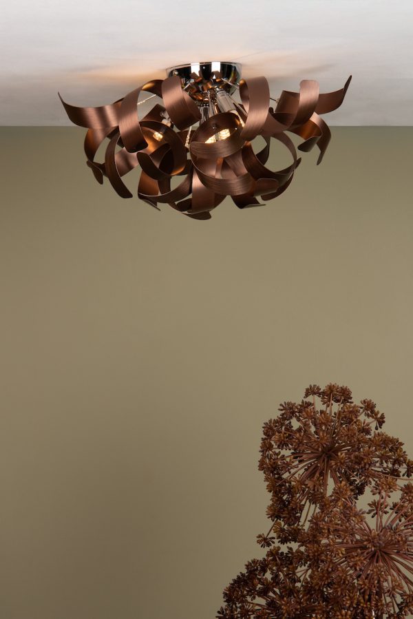 Rawley 4 Light Flush Brushed Copper 40cm - Image 5