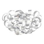Rawley 5 Light Flush Brushed Aluminium 60cm