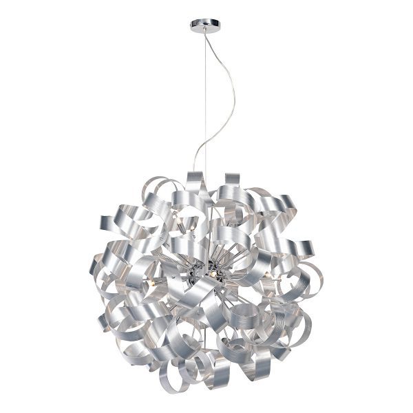 Rawley 12 Light Pendant Brushed Aluminium