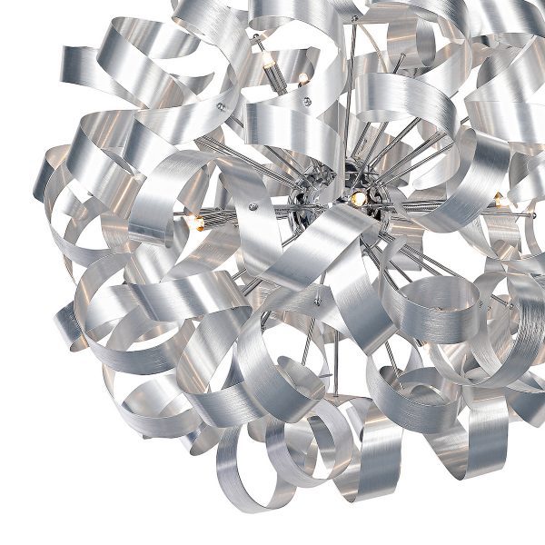 Rawley 12 Light Pendant Brushed Aluminium - Image 2