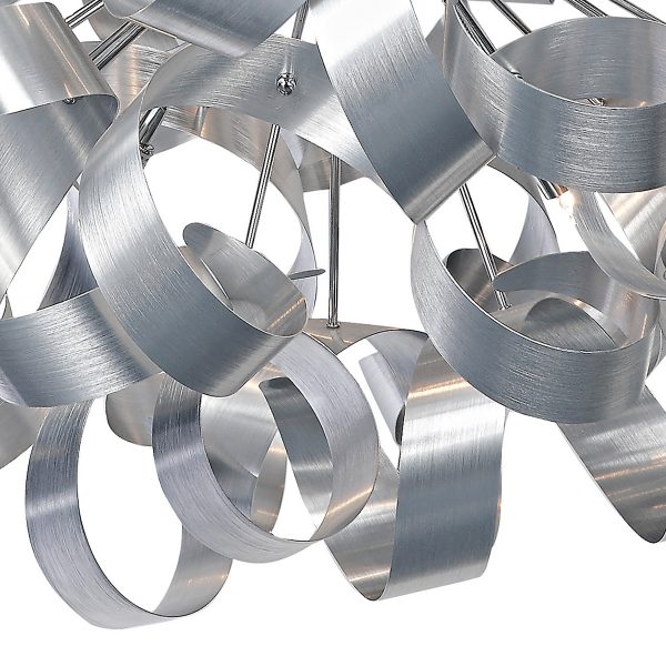 Rawley 12 Light Pendant Brushed Aluminium - Image 4