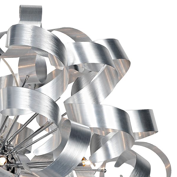 Rawley 12 Light Pendant Brushed Aluminium - Image 5