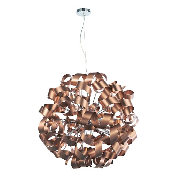 Rawley 12 Light Pendant Brushed Copper