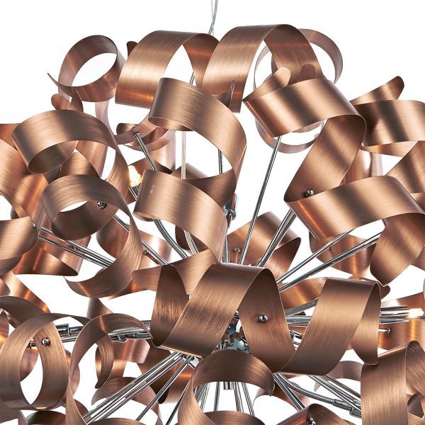 Rawley 12 Light Pendant Brushed Copper - Image 3