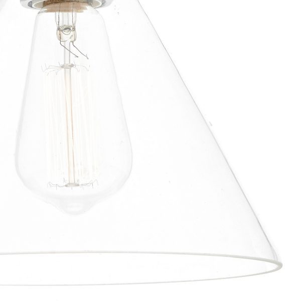 Ray Single Wall Light Antique Nickel Clear Glass - Image 4
