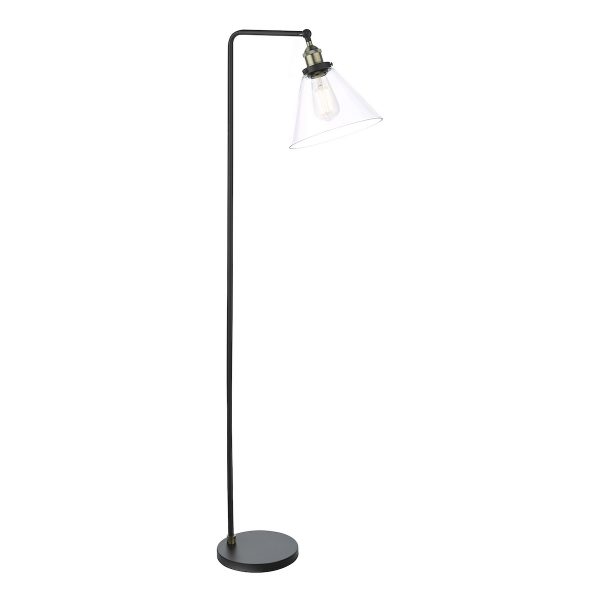 Ray Floor Lamp Antique Brass and Glass - Image 3