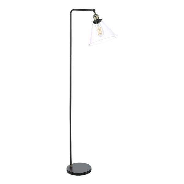 Ray Floor Lamp Antique Brass and Glass - Image 4