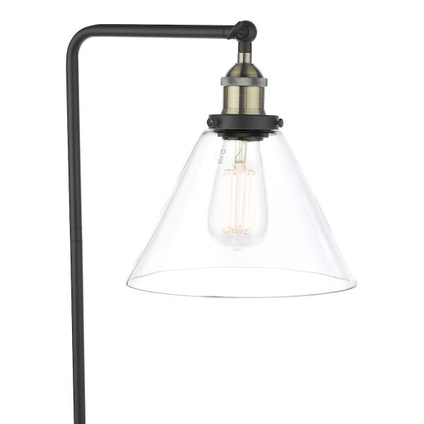 Ray Floor Lamp Antique Brass and Glass - Image 5