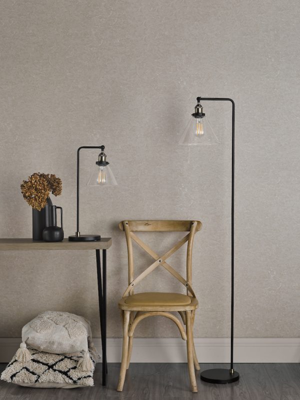 Ray Floor Lamp Antique Brass and Glass - Image 7