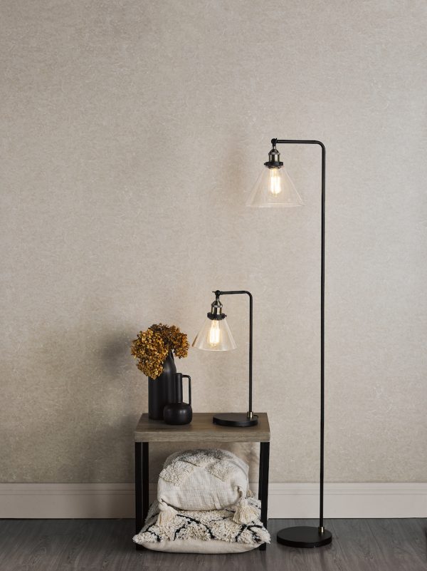 Ray Floor Lamp Antique Brass and Glass - Image 8