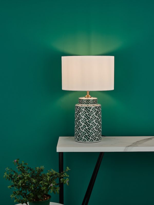 Reese Table Lamp Green Print Base Only - Image 6
