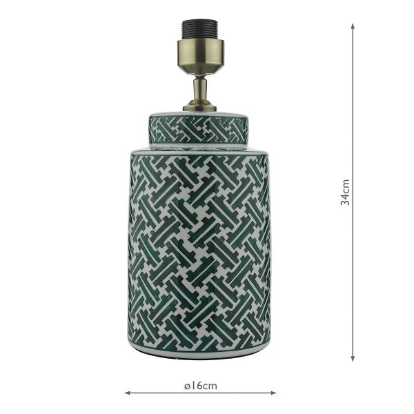 Reese Table Lamp Green Print Base Only - Image 8