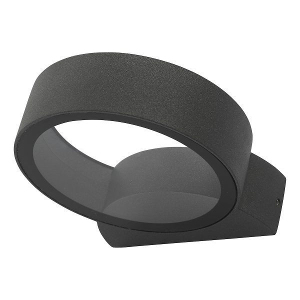 Reon Outdoor Wall Light Matt Grey Glass IP65 LED - Image 2
