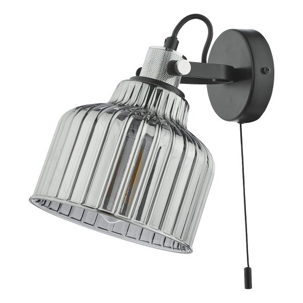 Rhode Wall Light Polished Chrome Smoked Glass - Image 2