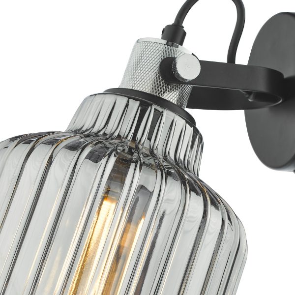 Rhode Wall Light Polished Chrome Smoked Glass - Image 4