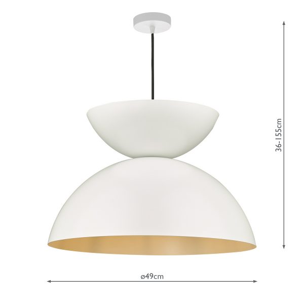 Riya Pendant Matt White - Image 8