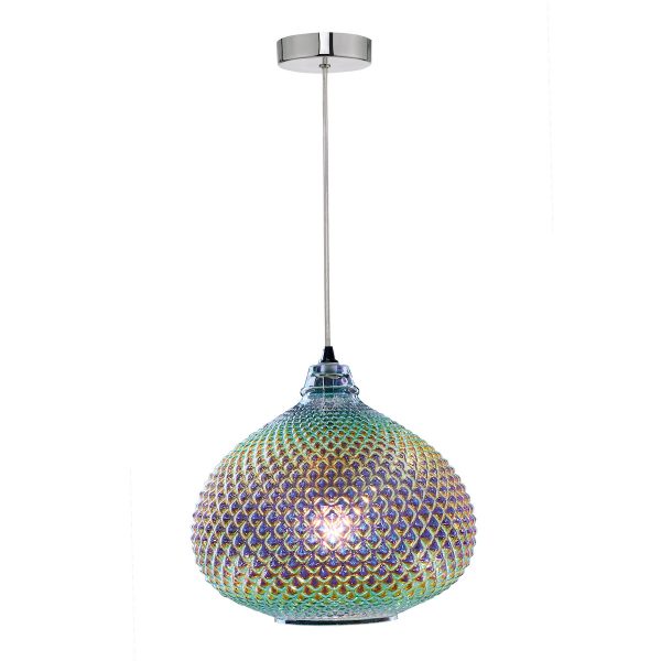 Roisin Pendant Glass & Polished Chrome - Image 4