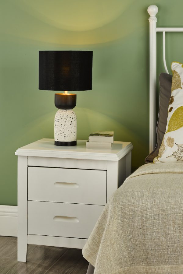 Roja Table Lamp Terrazzo & Black With Shade - Image 4