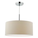Ronda 3lt Pendant Ecru Faux Silk Shade 40cm