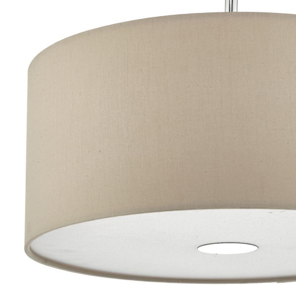 Ronda 3lt Pendant Ecru Faux Silk Shade 40cm - Image 2