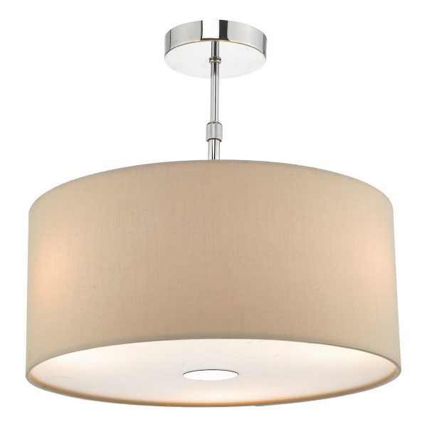 Ronda 3lt Pendant Ecru Faux Silk Shade 40cm - Image 3