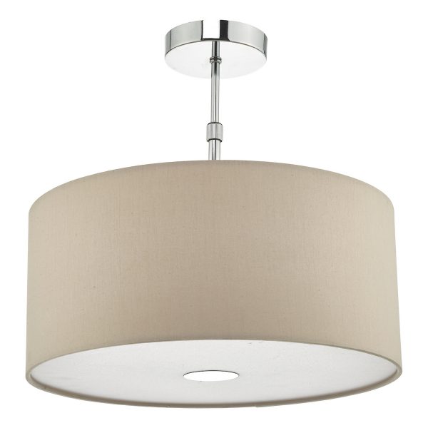 Ronda 3lt Pendant Ecru Faux Silk Shade 40cm - Image 4