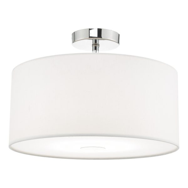 Ronda White Faux Silk Easy Fit Shade 40cm - Image 2